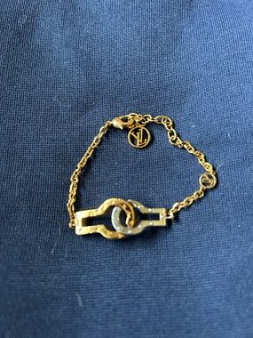 Louis Vuitton Gold and Black Link Bracelet
